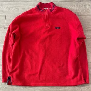 Vintage Red 90s Tommy Jeans Quarter Zip Fleece